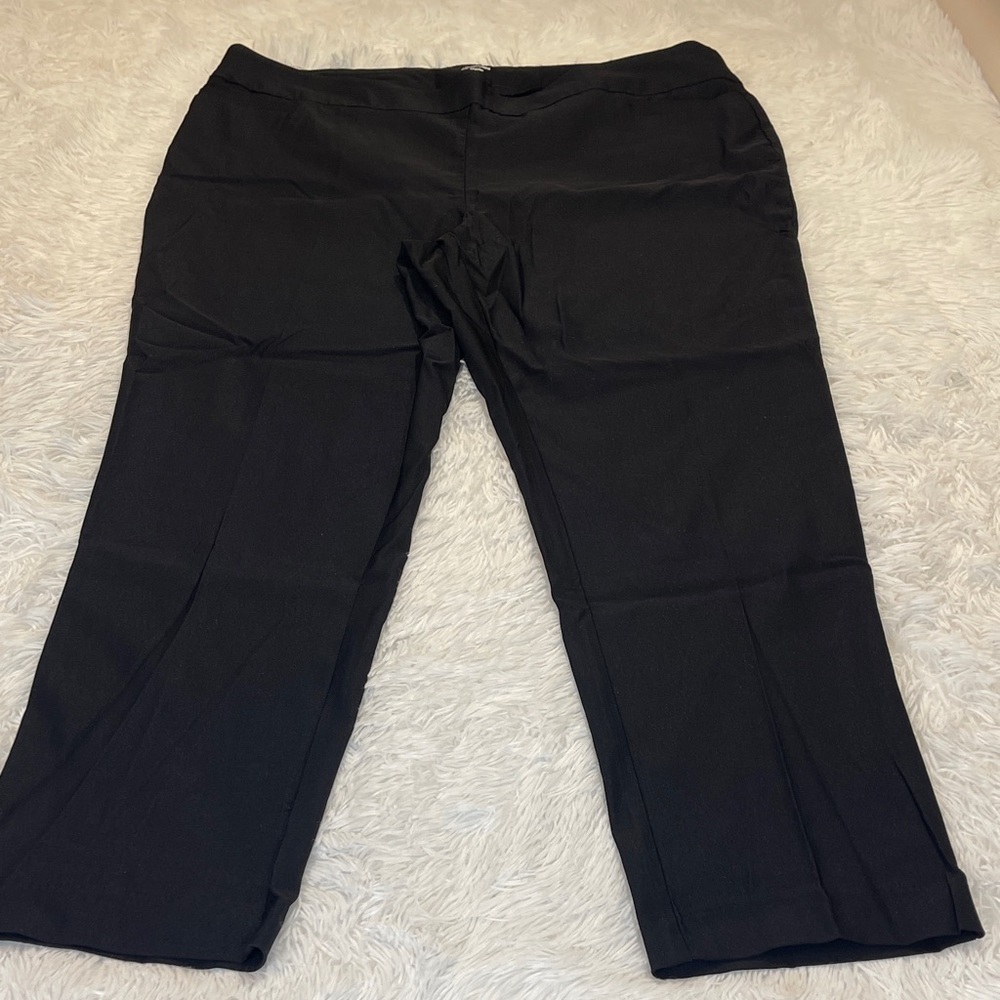 Kim Rogers Black Tummy Control Pants WOMENS SIZE 22W PULL ON